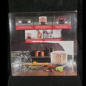 Rosewill KS3301DB RHFD-15001 Food Dehydrator LED Display 5 Trays 360° Hot Air